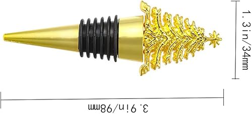 Miniatura 5 de Tapón de botella de vino, tapón de botella de metal, con forma de árbol de Navidad, tapón de botella de vino, tapones reutilizables para botellas de