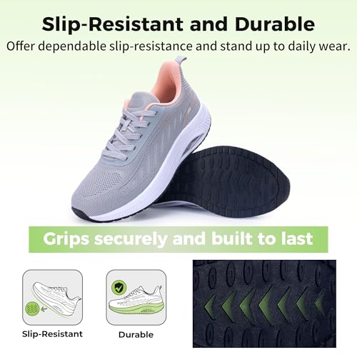 Image of RomenSi Women Arch Support Walking Shoes Plantar Fasciitis Sneakers Orthotic Tennis Shoes for Gym Workout All Day US 6-11