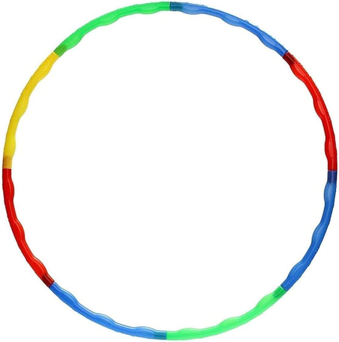 FAMBIZ Plastic Hoola Hoop, 8 Interlocked Pcs Hula Hoop, Exercise Ring For Fitness, Colourful, Indoor And Outdoor Activities, Easy To Use, Long-Lasting Performance, Perfect For, Homes, Parks, (4-pcs)