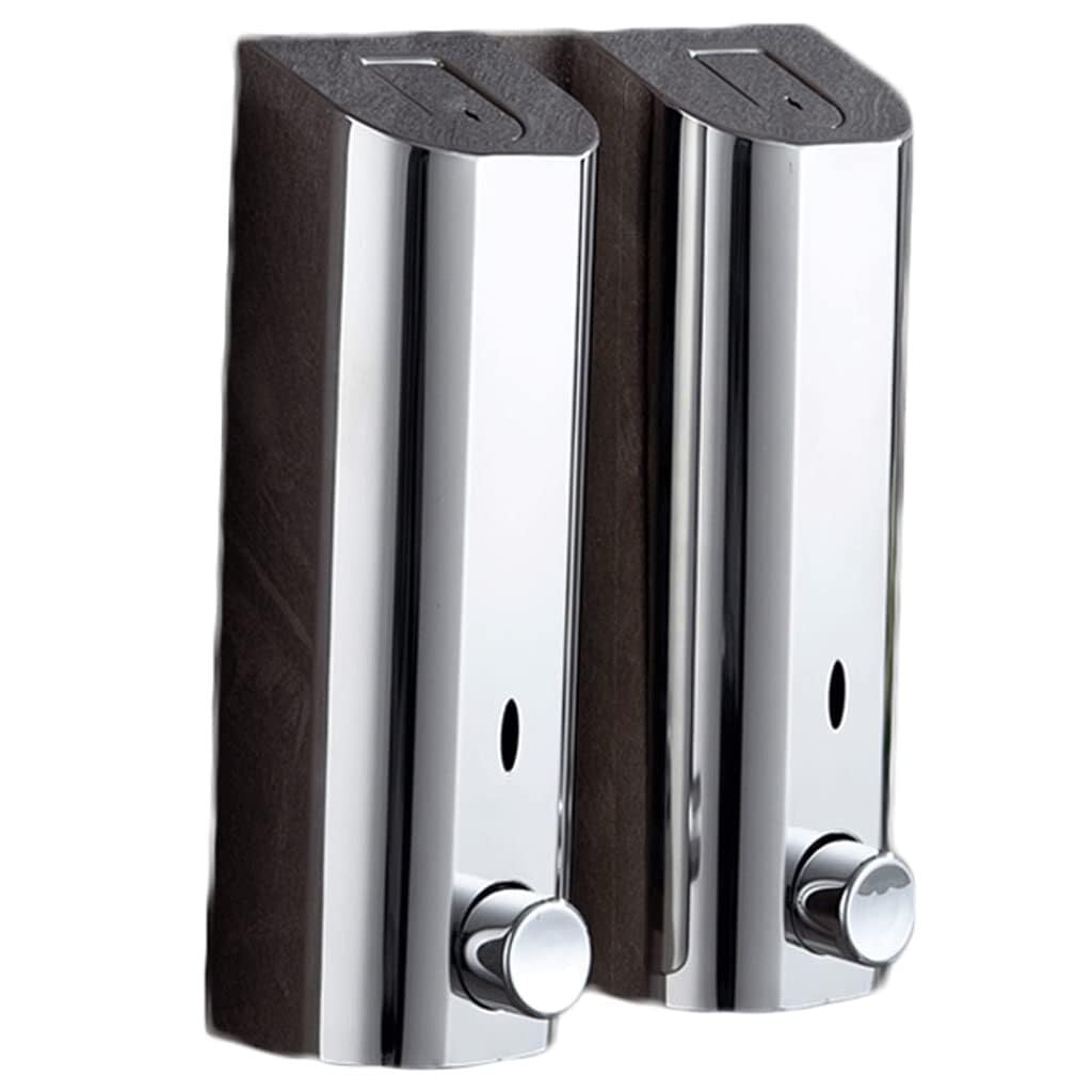 Dispenser Sapone Bagno Cucina Distributore di Sapone Semplice Distributore di Sapone con Pompa Manuale Distributore di Sapone Ricaricabile Dispenser Sapone(Double Head)