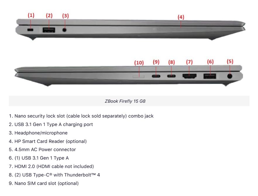 Image of HP ZBook Firefly 15 G8 Mobile Workstation Laptop, Core i7-1185G7, 32GB RAM, 512GB SSD, NVIDIA Quadro T500 4GB, 15.6 inch FHD(1920x1080) IPS, Windows 11 Pro (Renewed)