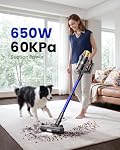 Cordless Vacuum Cleaner, Upgraded 650W 55KPA 70Mins Cordless Stick Vacuum Cleaner with Flexible Hose,Self-Standing,Touch Screen, Anti-Tangle Wireless Vacumm Cleaners for Home/Pet Hair/Carpets/Floors