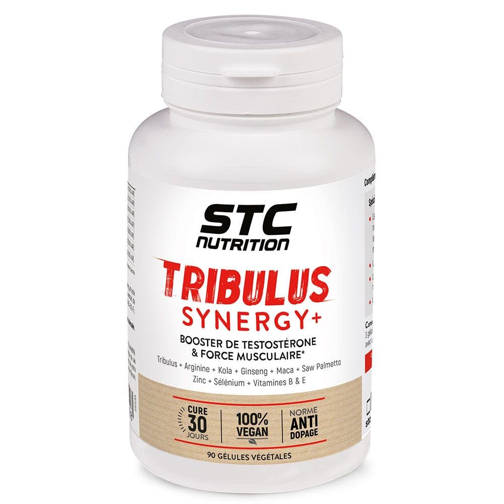 STC NUTRITION - Tribulus Synergy + - Favorise le maintien du taux de testostérone - Améliore les performances physiques & Améliore les performances physiques - 90 gélules végétales