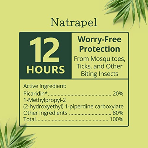 image for Natrapel Tick & Insect Repellent Wipes - Bug Spray with 20% Picaridin 