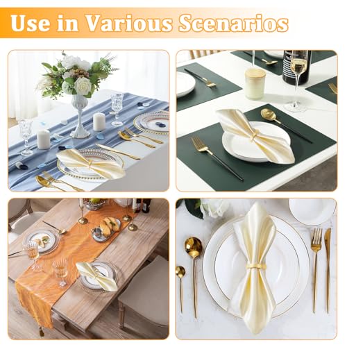 Napkin Rings Set of 6, Gold Napkin Rings Semicircle Metal Napkin Holder | Elegant Napkin Ring Gold | Napkin Buckle for Table Decoration, Valentine Day, Thanksgiving, Christmas, Anniversary Dinners - Cosy Home Interiors Napkin Rings Set of 6, Gold Napkin Rings Semicircle Metal Napkin Holder | Elegant Napkin Ring Gold | Napkin Buckle for Table Decoration, Valentine Day, Thanksgiving, Christmas, Anniversary Dinners - Image 6