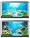 Mindsoft 4 Pack Aquarium Background Polyester 36 x 18 Inch Cloth Fish Tank Background Undersea Corals Sunshines Rock Aquatic Plants Wallpaper with Double-Sided Tape