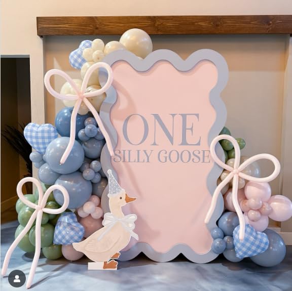 Image of 4pcs 18 inch Blue Heart Checked Balloons Striped Plaid Heart Foil Balloons for Spring Party Decorations Picnic Party Decor Love Theme Birthday Party Wedding Baby Shower Versatile Party Decor