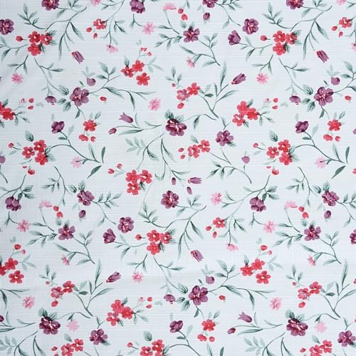 Agroha 100% Water Proof Flower Design Printed Wardrobe Kitchen Drawer Shelf Mat | Cabinet Shelf Mat | Flower Design with PVC Material (White, 3 Mtr) 3