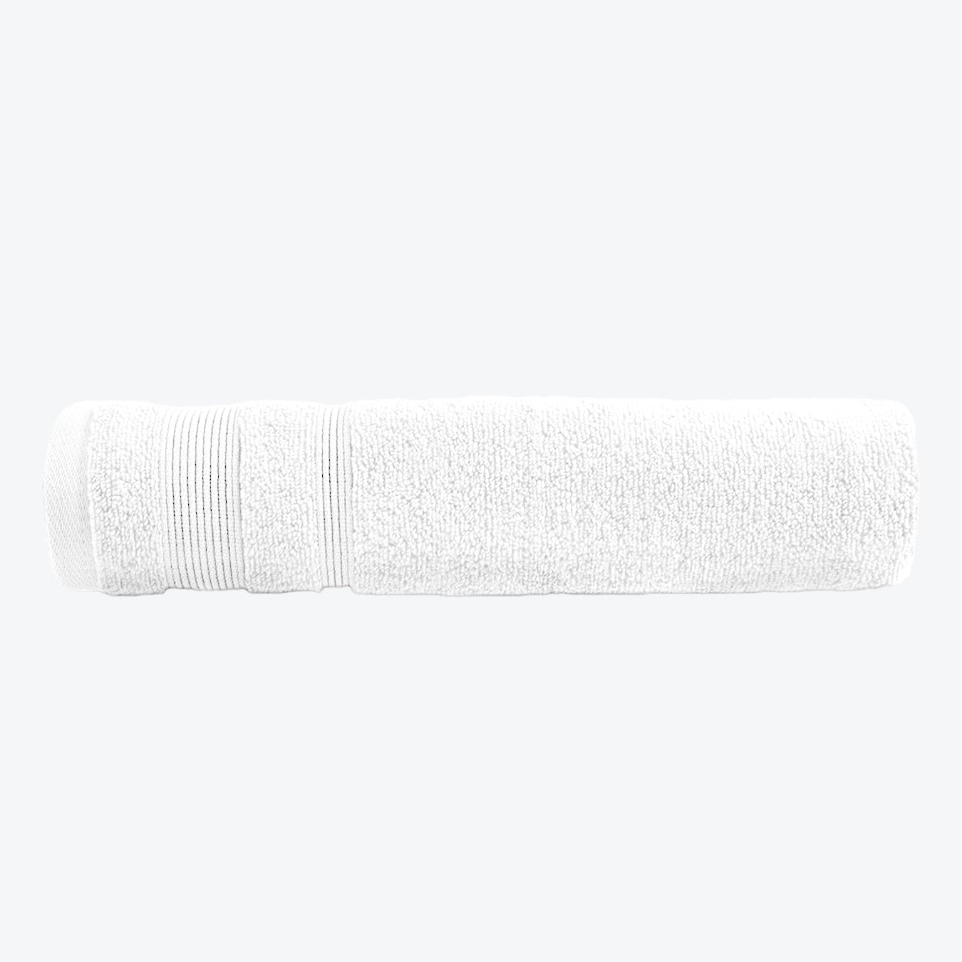 Allure Zero Twist Bath Sheet, Extra Large Bath Towel, 100 x 150cm, 100% Egyptian Cotton (White)