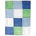 Hudson Baby Multi-Fabric 12-Panel Blanket, Blue