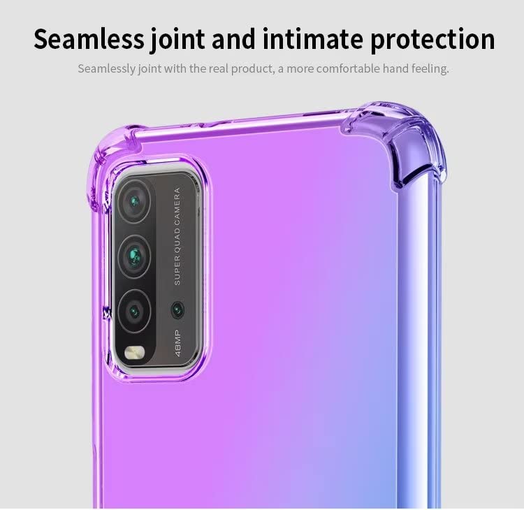 HONLEN Custodia Compatibile con Redmi 9T (4G) (6.53 Inches) Morbida Liquido TPU Silicone Case Protettiva, Antiurto in Antigraffio Cover Protettiva