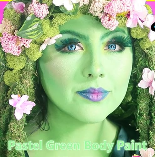 image for Go Ho Pastel Green Body Paint Washable(2.37oz/pc),Water Based Cream Pa