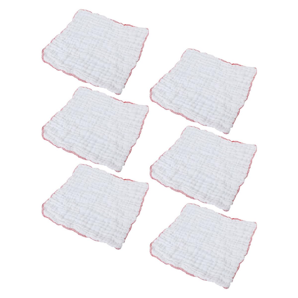 POPETPOP 6 Paños de Cocina de Algodón Absorbentes para Secar y Fregar 12 Capas Gruesas y Suaves, Alta Absorción, Ideales para Limpieza Doméstica en Cocina