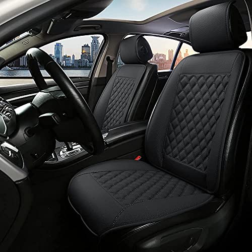 Black Panther Full Set Car Seat Covers, Luxury Car Seat Protectors Universal Anti-Slip Seat Cover For 5-Seater Models, Diamond Pattern (Black) #TOP1