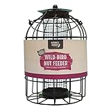 Homezone NUT Mangeoire à oiseaux avec protection contre les parasites pour cage d'extérieur pour jardin (vert foncé)