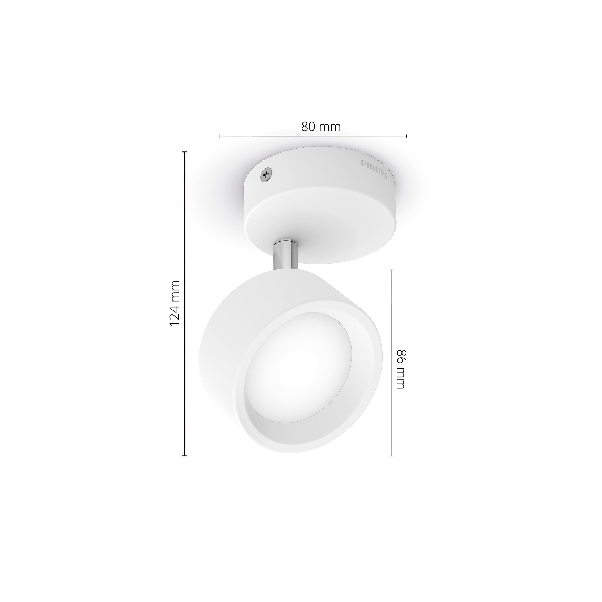 Philips Oprawa Punktowa Bracia Spot 1x5.5W 2700K, Biały