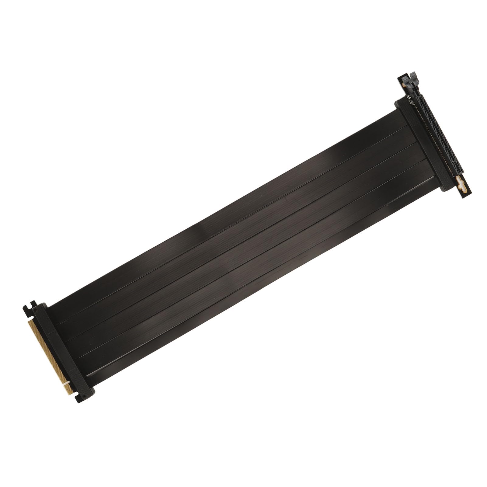 PCI-E 4.0-Riser-Kabel, Kompatibel mit RTX3090 RTX3080ti RTX3070ti, PCIe 4.0 X16 Hochgeschwindigkeits-Flexibler Extender-Karten-Erweiterungsanschluss 90-Grad-Adapter, 400 Mm Schwarz