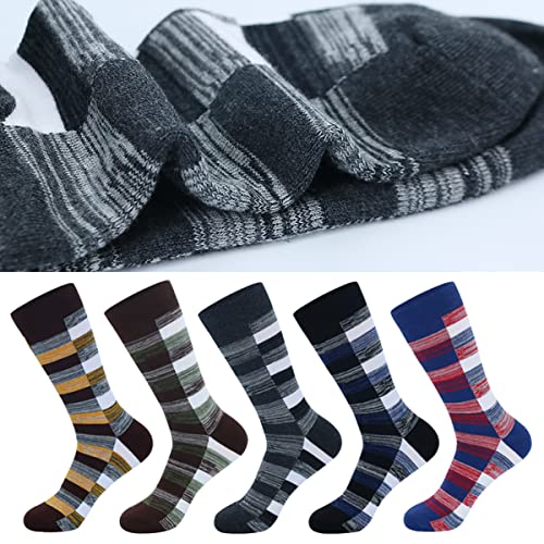 Image of HHX YONLEE Dress Socks 5 /6 /10 Pairs Crew Argyle Colorful Cotton Novelty Casual Happy Fun