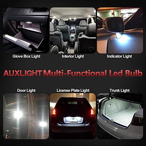 Auxlight 6418 6411 De3425 C5W De3423 36Mm 1.42”Festoon Canbus Error Free Led Interior Light Bulbs 6000K Xenon White, Super Bright 6Smd Chips For Dome Map Door Courtesy License Plate Lights (Pack Of 6) #TOP6