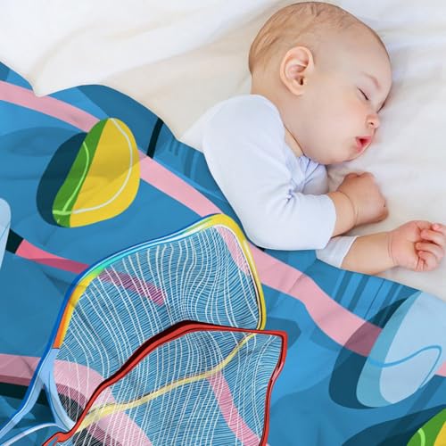 Couverture de dessin animé tennis imprimée bleu : idée cadeau enfant