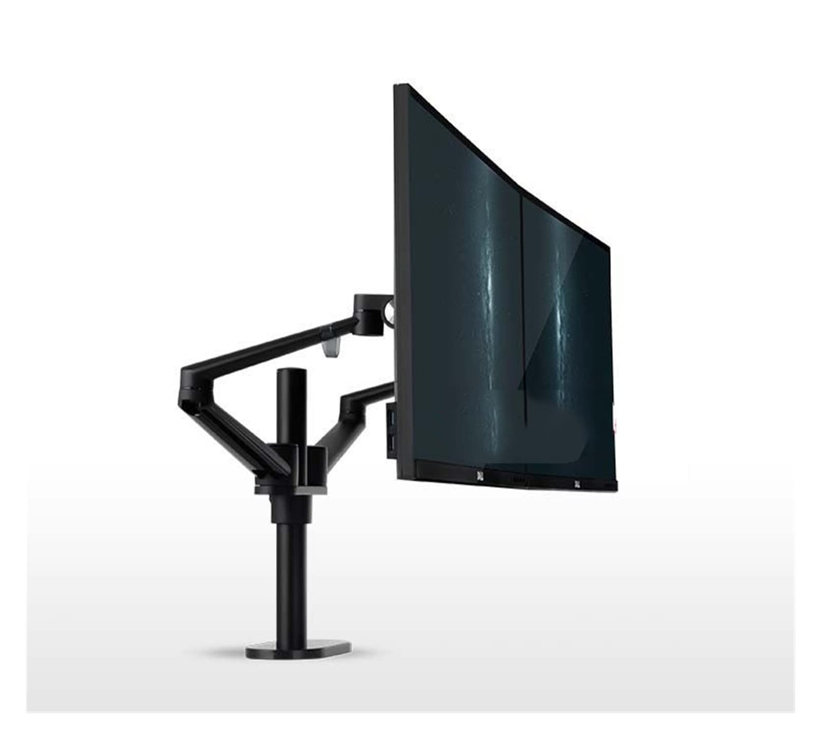 Support de bureau double moniteur écran PC rotatif 360 OL-2 noir