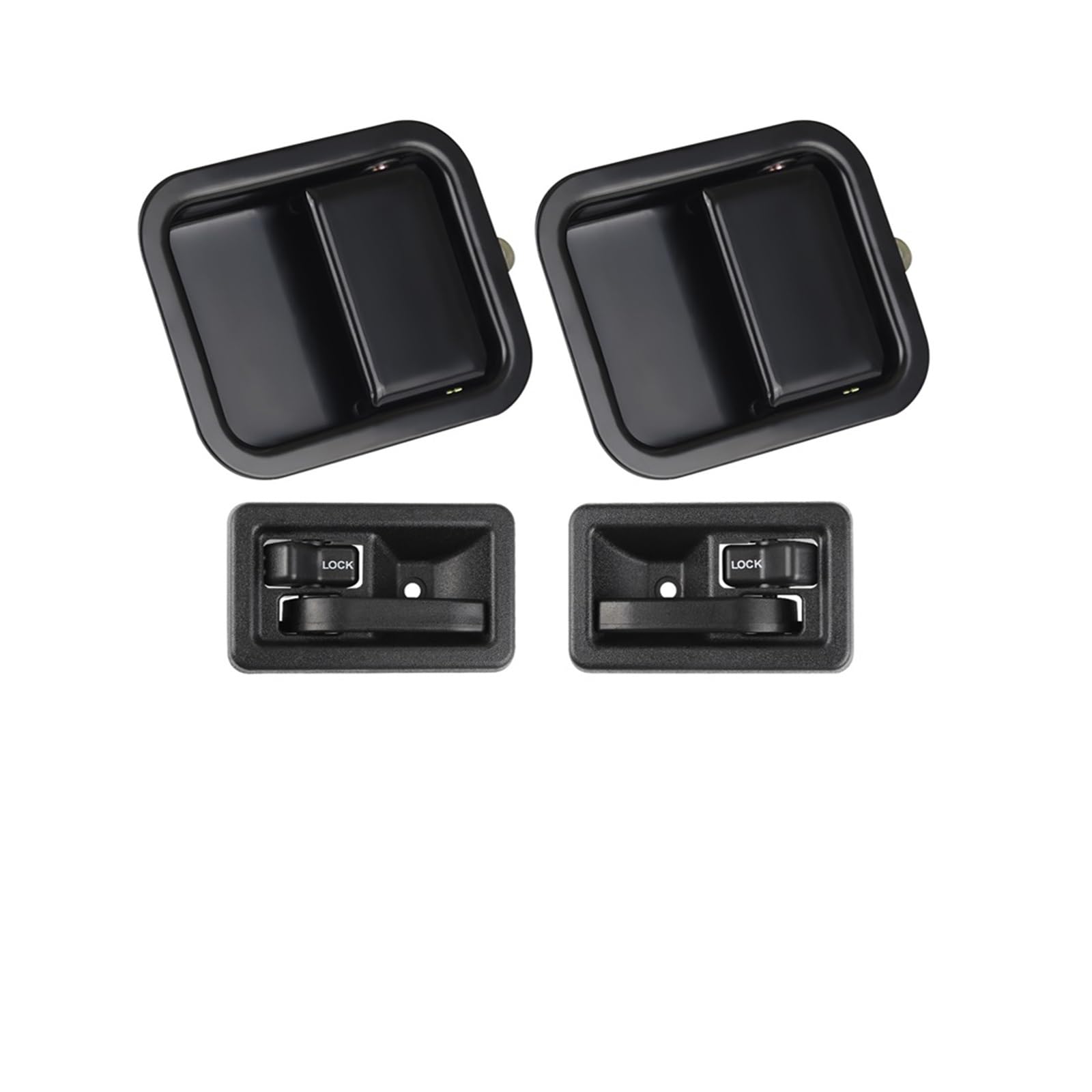 ASDDLLNN Exterior Sliding Door Handle for Jeep for Wrangler YJ 1991-1995 for TJ 1997-2006 55176383AE 55176476 4pcs Car Interior Exterior Door Handles Handle