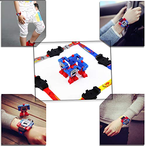 FANMIS Kids LED Robot Transformation Digital Watch #TOP25