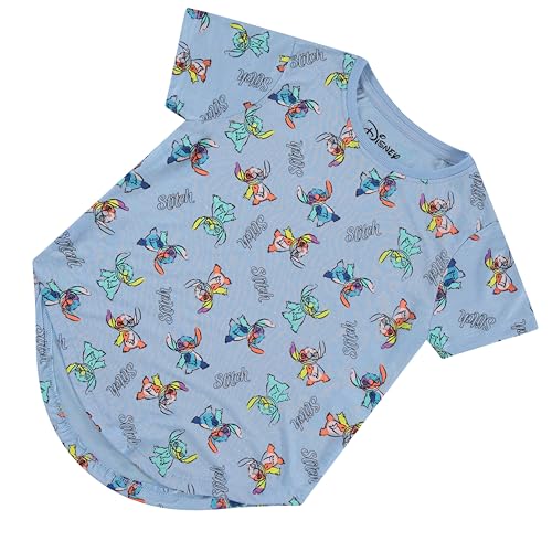 Image of Disney Lilo and Stitch Girls Short Sleeve T-Shirt- Stitch Girls Tee Sizes 4-16
