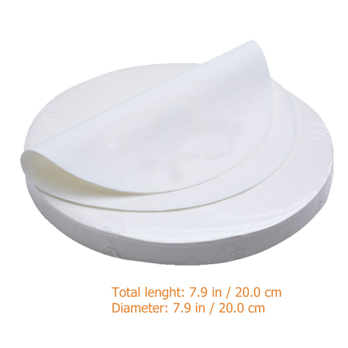 Papier Parchemin Rond Blanc Résistant Haute Température et Antiadhésif pour Cuisson et Grillade à Domicile, Lot de 500 Feuilles en Papier de Cuisson
