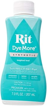 Rit DyeMore 7oz Synthetic Liquid Fiber Dye for Garments, Decoration, Crafts - Tropical Teal 1 Pack