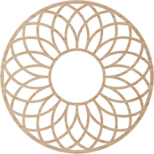 Image of Ekena Millwork 34 inchOD x 11 5 /8 inchID x 1 /4 inchT Cannes Wood Fretwork Pierced Ceiling Medallion, Alder