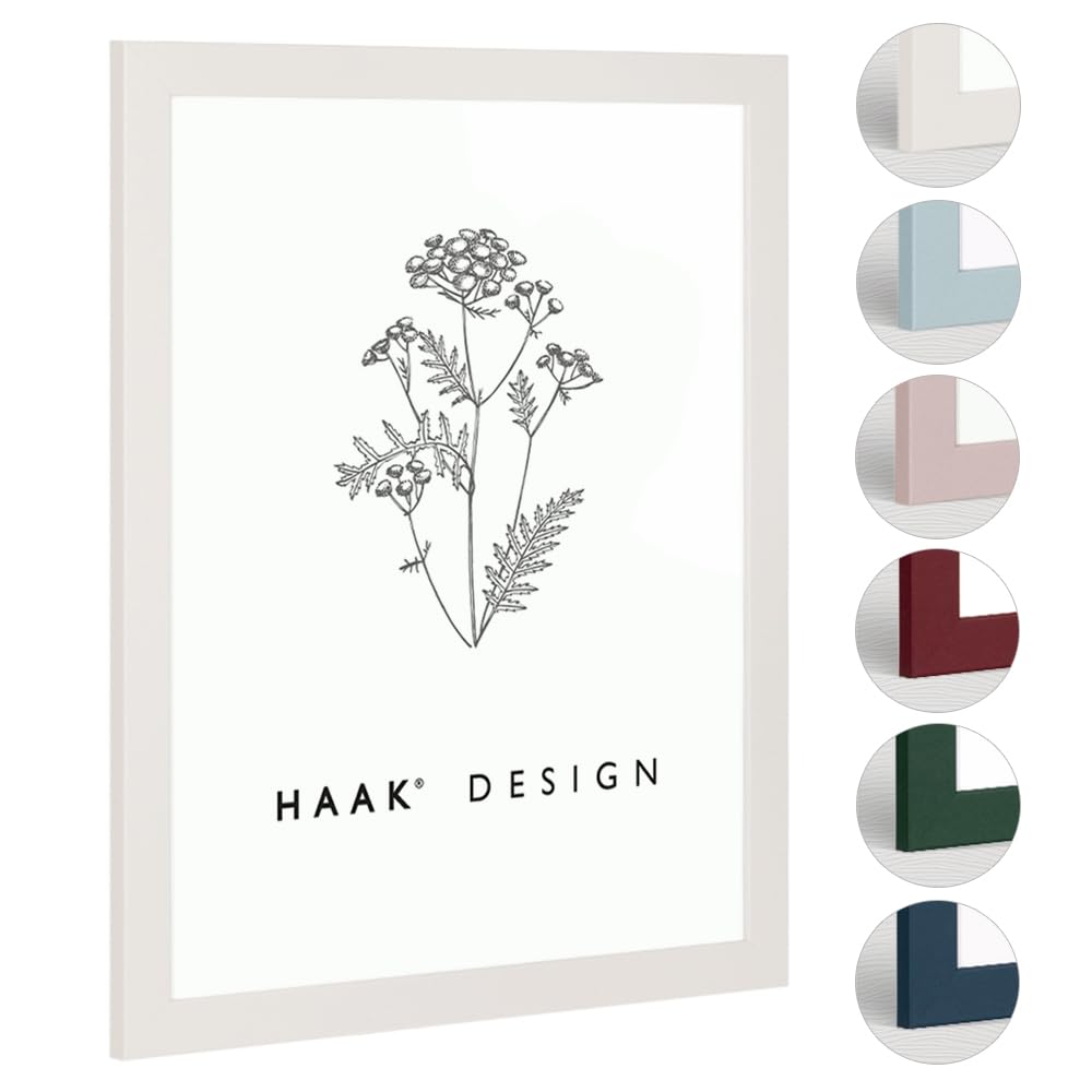 Haak Bilderrahmen modern stabil Miko Magnolie 80 X 120 cm Rahmen für Bilder Urkunden Poster Puzzle Pastell Farben