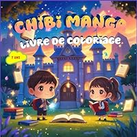 Livre de Coloriage Chibi Manga - 7 Ans: 40 dessins - pour enfants - 8,5 X 8,5 Po - Activité Créative et Relaxante pour Enfants (French Edition) B0F62RYRYR Book Cover