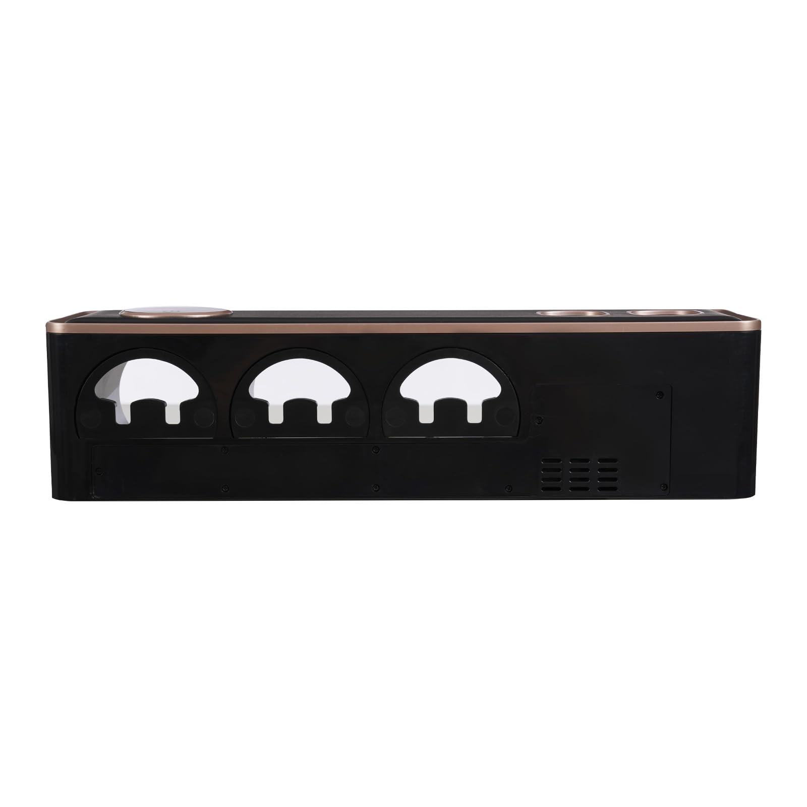 Soporte para cepillos de dientes con esterilizador UV LED, funciona con USB, montaje en pared, sin taladrar, para 6 cepillos de dientes, 2 dispensadores de pasta de dientes, 3 vasos para cepillos de