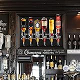 Trintion 6 Bottle Optics for Home Bar Wall Mounted 6 x 30ml Bar Butler Drinks Stand for Spirits Aluminum Alloy Optic Spirit Barware Set for Home Pub Kitchen Bar - Image 8