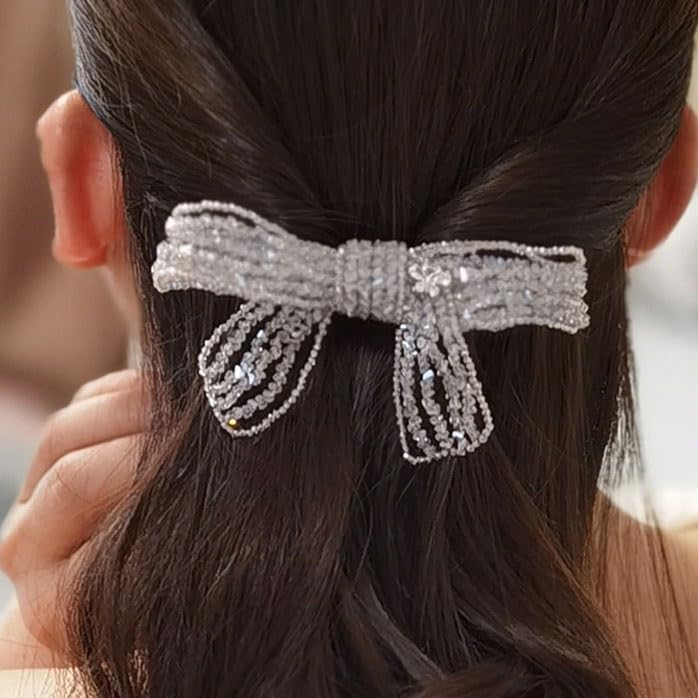 Pince horizontale pour queue de cheval chic pour le bureau et soirées