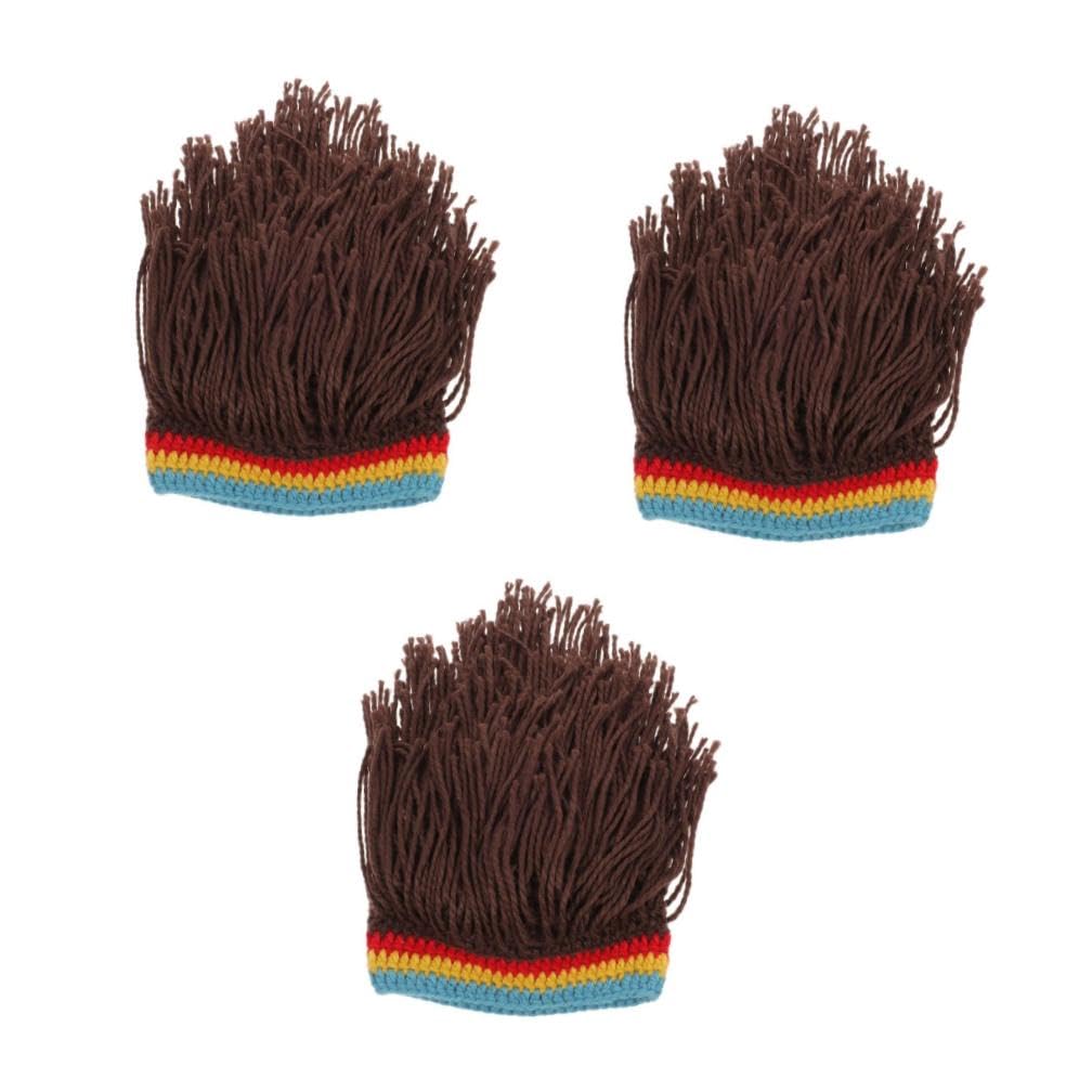 CALLARON Witzige Perückenkappe Beanie-Mütze Männer Bucket Hats Damen Hüte für Frauen warme Mütze Wollmütze weihnachtspräsente bescherung weihnachten Frauen Hut Damen Strickmütze Acryl