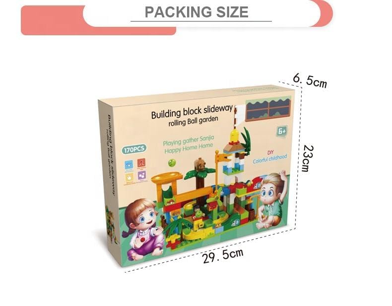 Mummy Please Colorful Ball Drop Tower Toy, Educational Rolling Ball Track with Monkey Top, Early Learning Activity Centre for Babies and Toddlers (Marble Run Large) 1