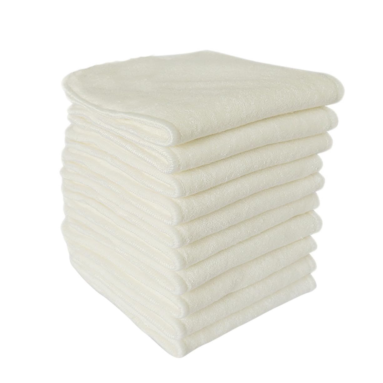 ORFOFE 6 piezas Pañales de Reutilizables para Unidades Insertos Absorbentes Fibra de Bambú Natural Lavables Beige Diseño Cómodo y Transpirable