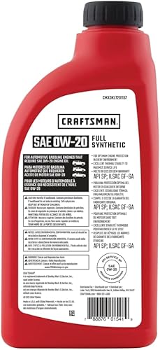 Miniatura 3 de CRAFTSMAN Kit completo de cambio de aceite sintético 0W-20 de 3.5 cuartos de galón compatible con Honda Insight Hybrid 1.3L 2010-14 -En el kit: 3.5