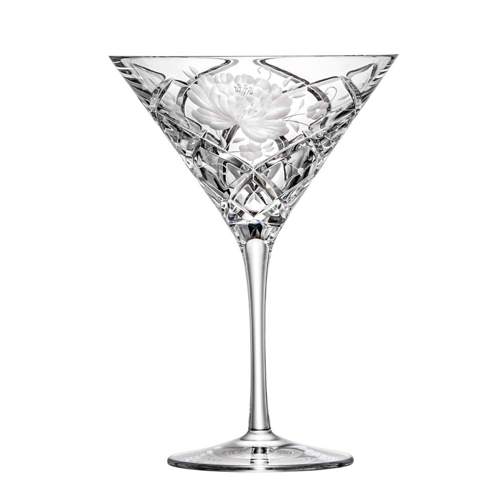 ARNSTADT KRISTALL Cocktailglas Martiniglas Sunrose (17,5 cm) - Kristallglas mundgeblasen · von Hand geschliffen · Handmade in Germany
