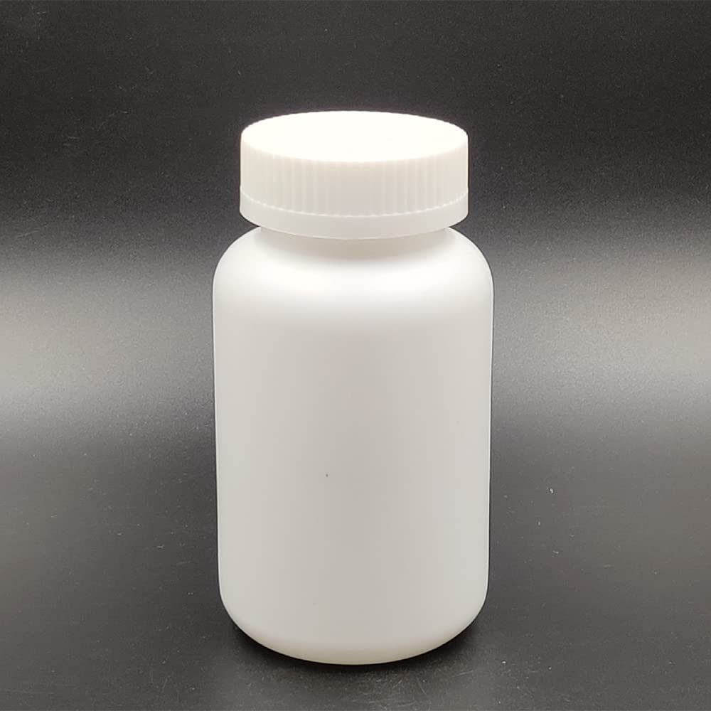 Othmro Lot de 20 bouteilles en plastique PE de 120 ml à large goulot de 28 mm pour échantillons de liquide avec bouchon pour magasins d'alimentation Blanc