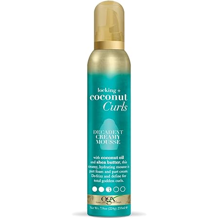 OGX Locking + Coconut Curls Decadent Creamy Mousse, 7.9 Ounce