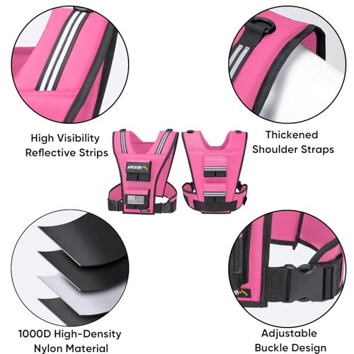 Image of APEXUP Adjustable Weighted Vest Men 20lbs /30lbs /40lbs Weights with Reflective Stripe, Weight Vest Woman Workout Vest for Strength Training Running Walking