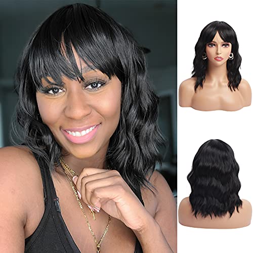 black wig with bangs