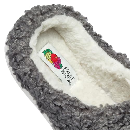 Fruit of the Loom Women's Berber Slippers - Fuzzy Memory Foam, Lightweight Clog, Indoor/Outdoor, Zapatillas de Mujer4
