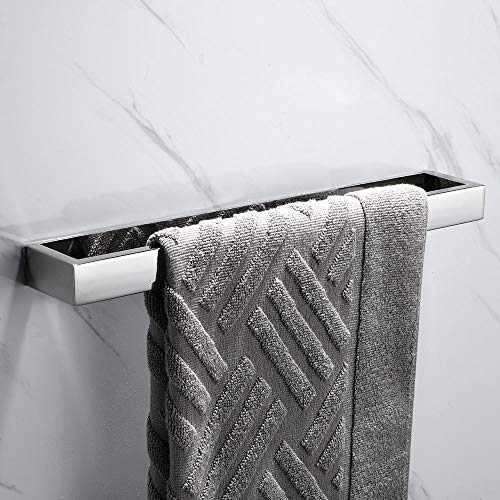 Porta Asciugamani Adesivo Per Bagno Senza Fori - Acciaio Inox, Adesivo 3M, Set Con Porta Carta Igienica, 24x5x4 Cm