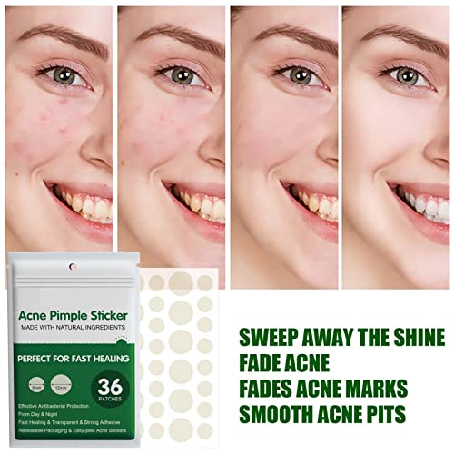 Patchs boutons invisibles - Couverture invisible des imperfections - Autocollants Invisible Spot Dots, Patchs Pimple Hydrocolloïdes, Ingrédients Sûrs Biudui