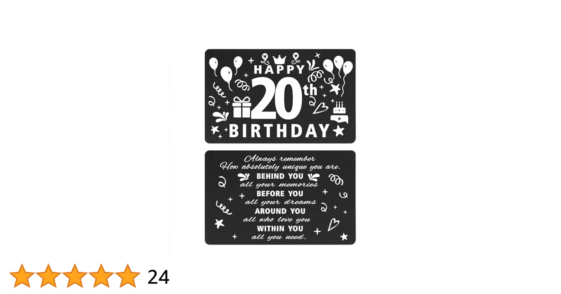 Amazon.com : Unique 20th Birthday Card - Inspirational 20th