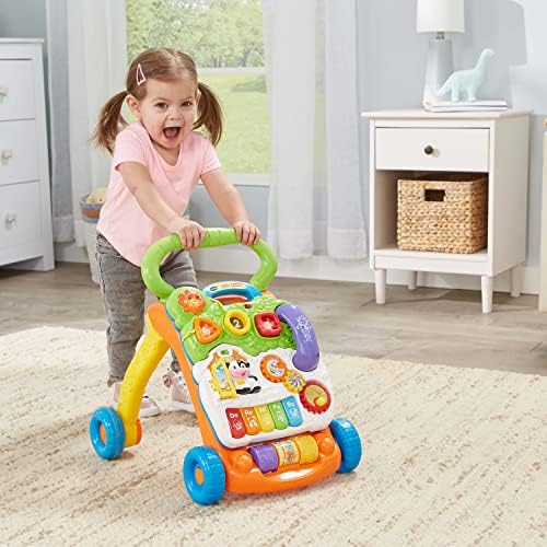 VTech Sit-to-Stand Learning Walker (Frustration Free Packaging - English Version), Orange — view 6